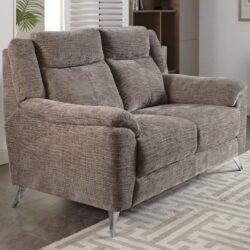Mankato Fabric 2 Seater Sofa In Stone
