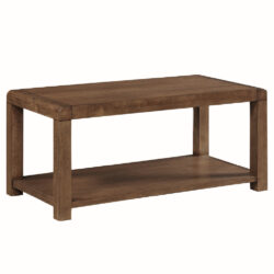 Ontario Wooden Coffee Table With Shelf In Dark Oak