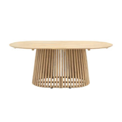 Rialto Outdoor 6 Seater Oval Dining Table - Natural