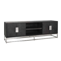 Richmond Blackbone 4 Doors Silver TV Unit / Small