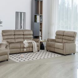 Sanur Fabric 3+2 Seater Sofa Set In Taupe