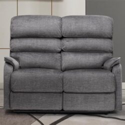 Sanur Fabric Electric Recliner 2 Seater Sofa In Grey