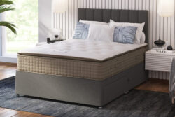 Sleepeezee Prestige Ortho Comfort Mattress + Premium Divan Bed, Bednextday_Silver, No Storage, Single