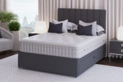 Sleepeezee Shetland Ortho Comfort Mattress + Premium Divan Bed, Bednextday_Silver, No Storage, Single