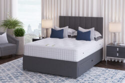 Sleepeezee Wool Supreme Mattress + Premium Divan Bed, Bednextday_Silver, No Storage, Single