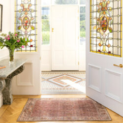 Soft Washable Red Doormat - Violet - Soft Washable - 80cm x 150cm