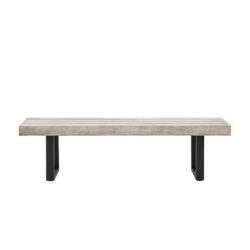 Taranto Outdoor Dining Bench - Black & Grey