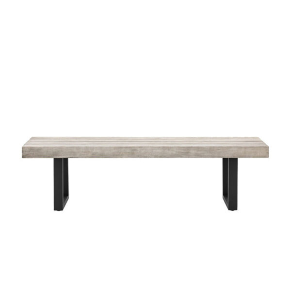 Taranto Outdoor Dining Bench - Black & Grey