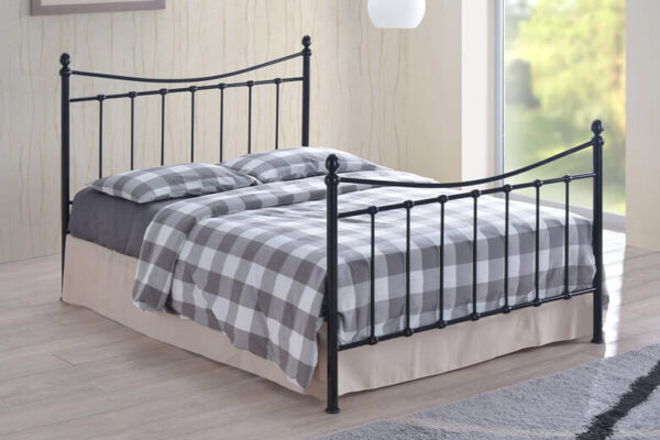 Time Living Alderley Black Bed Frame, Double