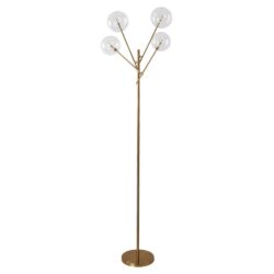 155cm H Gold Foot Switch 4 Light Tree Floor Lamp