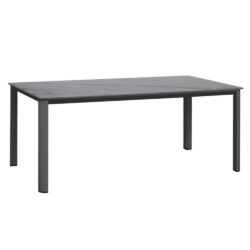 Airdrie Small Sintered Stone Garden Dining Table In Charcoal Grey