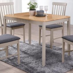 Alcor Wooden Dining Table In Oak And Grey