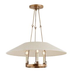 Archive 3 Light Chandelier - Patina Brass