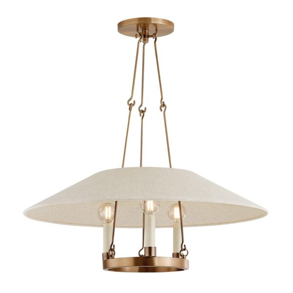 Archive 3 Light Chandelier - Patina Brass