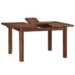 Areli Small Wooden Extending Dining Table In Dark Brown