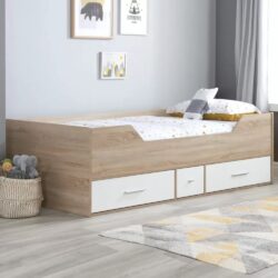 Canyon Wooden Cabin Children Bed In White Oak