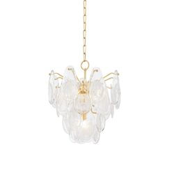 Darcia 5 Light Chandelier - Aged Brass