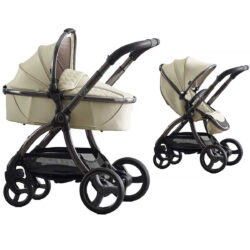 Egg Egg 2 Stroller + Carrycot Complete Pram Set, Moonbeam