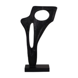 Hand Carved Large Wooden Sculpture - Black