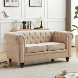 Hertford Fabric 2 Seater Sofa In Stone