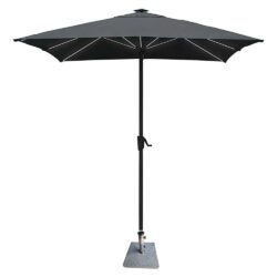 Hialeah Small Polyester Outdoor Parasol With LED In Slate