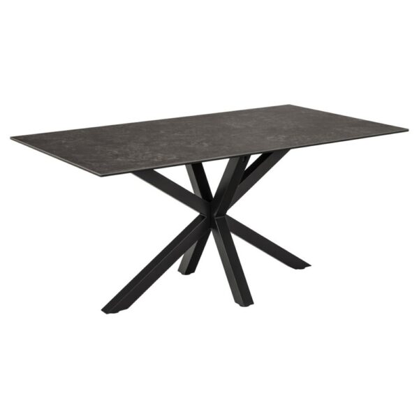 Hyeres Medium Ceramic Dining Table In Black Fairbanks