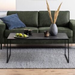 Ibika Wooden Rectangular Coffee Table In Matt Black