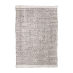 Indoor Outdoor Basket Weave Rug - Graphite & White