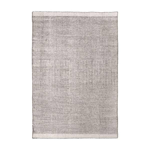 Indoor Outdoor Basket Weave Rug - Graphite & White