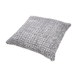 Indoor Outdoor Basket Weave Scatter Cushion - Graphite & White