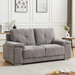 Kensington Fabric 2 Seater Sofa In Grey