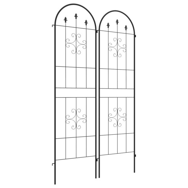Outsunny Metal Trellis Set of 2, Garden Trellis for Climbing Plants Support Frames, Arrow Design