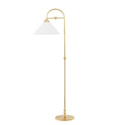 Sang 1 Light Floor Lamp - Aged Brass