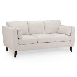 Abilene Fabric 3 Seater Sofa In Beige