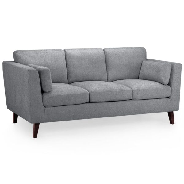 Abilene Fabric 3 Seater Sofa In Grey