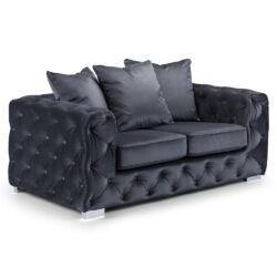 Anchorage Velvet 2 Seater Sofa In Slate