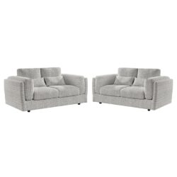 Barrie Fabric 3+2 Seater Sofa Set In Beige