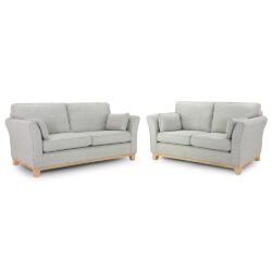 Dallas Fabric 3+2 Seater Sofa Set in Grey