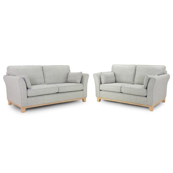 Dallas Fabric 3+2 Seater Sofa Set in Grey