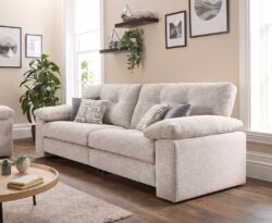 Helston Ivory Fabric 4 Seater Sofa