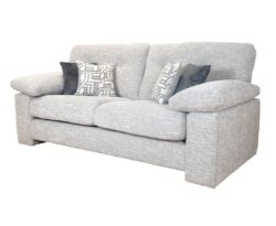 Helston Light Grey Fabric 2 Seater Sofa