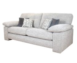 Helston Light Grey Fabric 3 Seater Sofa