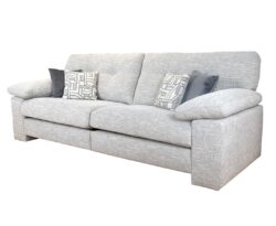 Helston Light Grey Fabric 4 Seater Sofa