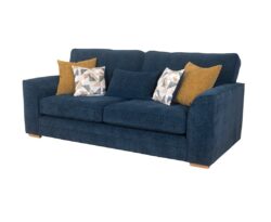 Jasper Blue Chenille Fabric 2 Seater Sofa