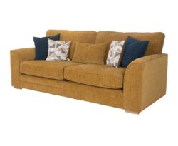 Jasper Yellow Chenille Fabric 2 Seater Sofa