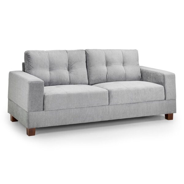Jerome Fabric 3 Seater Sofa In Grey