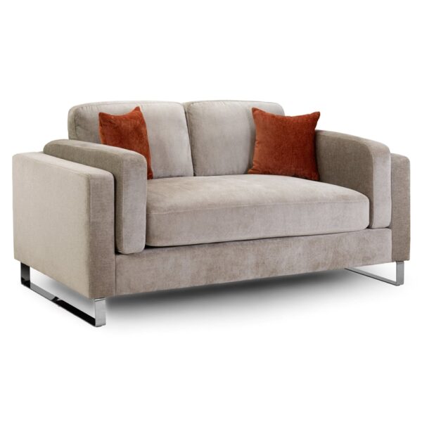 Kinston Fabric 2 Seater Sofa In Beige