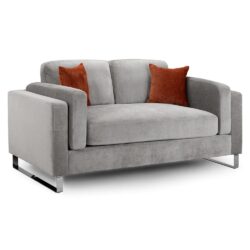 Kinston Fabric 2 Seater Sofa In Grey