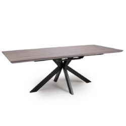Malone Large Wooden Extending Dining Table In Grey