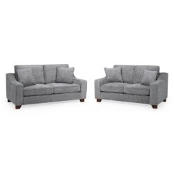 Nepean Fabric 3+2 Seater Sofa Set In Slate